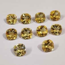 Citrine 8x8mm cushion facet 1.99 cts